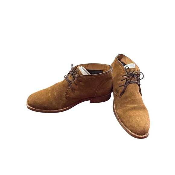 Warfield Grand Mens Brown Leather Suede Ankle Chukka Boots Size 10.5 SKU 8665 - Picture 2 of 16